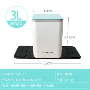 Ninestars Car Anti-Slip Trash Can Mini Small Trash Can Trash Can Storage Bucket Wastebasket Car Trash Can