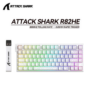 ATTACK SHARK | ATTACK SHARK R82 HE Wired RGB 8KHz Magnetic Keyboard 0.005mm RT Accuracy Support RT Snap Tap DKS MT TGL