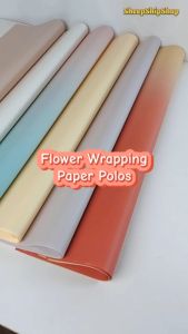 [ 20 Lembar ] FLOWER WRAPPING PAPER POLOS / Kertas Buket Dekorasi Bunga Boneka Makanan Kado Ulang Tahun