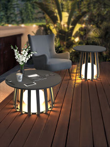 GAOBIGEGE | Solar Powered Waterproof Outdoor Lantern for Round Table Garden Terrace Floor Use