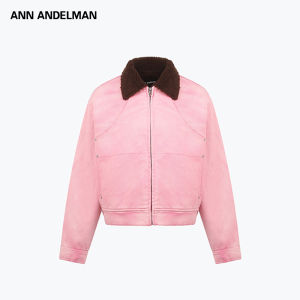 ANN ANDELMAN | Womens Denim Jacket With Fur Collar Quilted