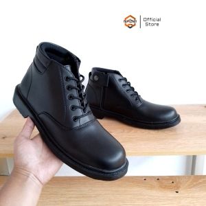 Sepatu Pdh Pria Pantofel Resleting Polisi Security Satpam Paskibra Hitam Mengkilap