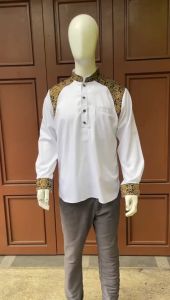 Kurta Batik 1 - Kurta pakistan Pria Dewasa Motif Batik Kemeja Pria Dewasa Terbaru2024 size M-5XL