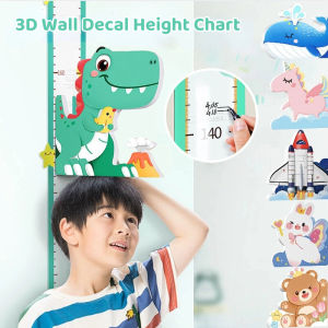 3D Wall Decal Height Chart for Kids Detachable Magnetic Height Measure Wall Sticker Decoration