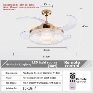 Mountain Air | Invisible Ceiling Fan Light for Living Room Dining Room Bedroom Luxury