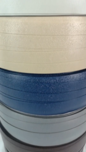 เส้นพลาสติกสาน ลายหนัง ขนาด 15 มม. สีขาว หวาย กรมท่า เทา น้ำตาลดำ ดำ มีม้วนแบ่งขาย