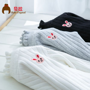 Girls Knitted Cotton round Neck Sweater Child Inner Wear Base Shirt Half High Collar Autumn Winter Season Pure Cotton Knitwear