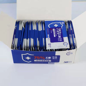 Disinfecting Wet Wipes for Cutlery And Bowls 75% Alcohol Individually Packaged Small Pack Disposable Wet Wipes No Rinse Required