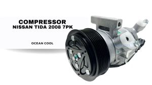คอมเพรสเซอร์ นิสสัน ทีด้า ปี 2008 7ร่อง ลูกสูบ COM0161 COMPRESSOR NISSAN TIDA 08 7PK 10S11C คอมแอร์รถยนต์ ทิด้า