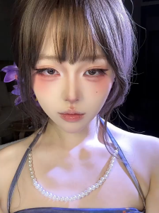时尚眼镜 fashion glasses(6 monthes) 0-800 degree Daily Colored Eyes with power(Loose Piece)naturally enlarge your eyes hot sale big eyes 混血花瓣奶熊灰漫画眼珠珠超大梅花灰黛西灰14.5mm 眼镜2片装