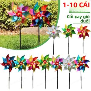 Phản Quang Lấp Lánh Bù Nhìn Pinwheel Cối Xay Gió Spinner Chim Đuổi Cho Sân Vườn Bãi Cỏ Sân Trang Trí Thân Thiện Với Trẻ Em Răn Đe