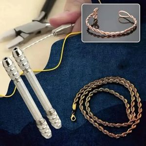 An aluminum alloy manual wire twister a double-ended handheld twister multi-function beading drill clamp wire tensioning Tool