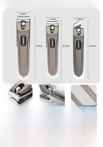 Large Size Single Fling-Proof Material Nail Clippers Flat Mouth High End Household Use Adult Personal Care Tool Nail Scissors