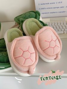 Giày Lười Cotton Ấm Áp Chống Trượt Cho Gia Đình Ba Người Giày Lười Cotton Mùa Đông Sáng Tạo Giày Lười Gấu Bố Mẹ Con