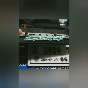 VARIASI PLAT NOMOR MOTOR AKRILIK - SUDAH TERPASANG BAUT TANAM