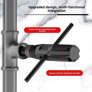 MONLEYTA | Tap Thread Extractor Water Pipe Four Part Six Part Broken Thread Removal Tool Double Headed Reverse Thread Taper Thread Tap