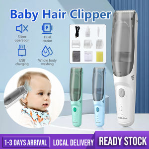 Baby Hair Clipper USB Rechargeable Silent Electric Waterproof hair Trimmer For Baby Kid Infant Professional Child Shaved Hair Baby Pemotong Rambut Bayi Kanak