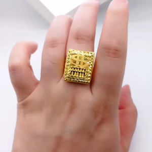 Yon Hing Cincin Dollar Sempoa 8.61g Saiz 19 Emas 916