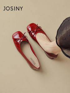 Josiny | Red Soft Sole Mary Jane Flats