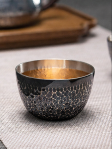 Handcrafted 999 Pure Silver Hammered Tea Cup