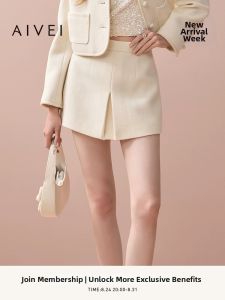 AIVEI | Elegant Autumn High Waist A-Line Skirt