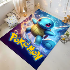 Japanese Anime Pokemon Squirtle Pattern Rug for Living Room Area Carpet Bathroom Mat Creative Doormat Bedroom Mat Home Decor