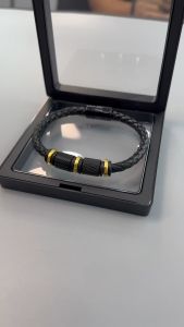 Lắc tay nam thời trang Vòng tay da bò đan cá tính độc đáo