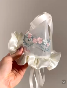 Mũ Sinh Nhật Nữ Màu Hồng Công Chúa Vintage | Nón Tiệc Ren Coquette Chụp Ảnh Hot TikTok