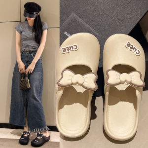2024 New Arrival Eva Bows Cartoon Toe Cap Womens Slippers One Pedal Japanese and Korean Style Internet Celebrity Students Slippers