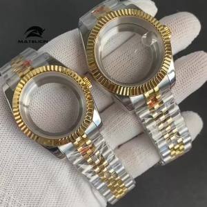 MATELION 36mm 39mm Rose Gold Silver Fluted Bezel Dive Watch Case for NH34 NH35 NH36 NH38 NH70 NH72 ETA 2824 PT5000 Slide Buckle