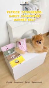 POMAPOO - Manner Belt Kucing dan Manner Belt Anjing Patrick Spongebob Sandy Squidward Manner Belt