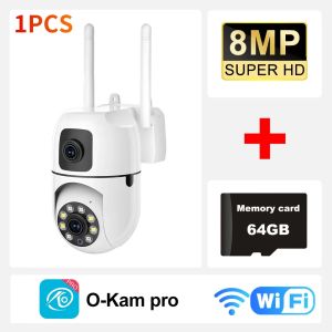 8MP WIFI Dual-Lens Camera with Intelligent Tracking Color Night Vision and 5X Digital Zoom