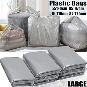 10 ชิ้น ถุงบรรจุสิ่งของสำหรับการเคลื่อนย้ายขนาดใหญ่ / ถุงเก็บสัมภาระพลาสติกหนา / กระเป๋าถือ PE กันน้ำกันความชื้น / สำหรับเก็บผ้าห่มผ้านวม เสื้อผ้า เครื่องนอน