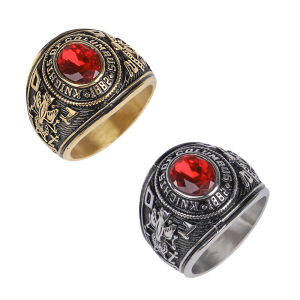 Pure Stainless Steel kofc Rings for Men with Navy Blue Stone Size 7-14