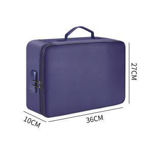 Fireproof Waterproof Certificate Document Storage Box with Lock Family Property Card Organizer Box Red Pink from Mainland China