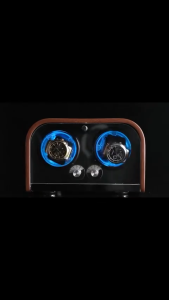 【Local Stock】Vertical Watch Winder Box Automatic 2/4 slot Wood Watch box storage With colored light Mechanical Watch display box