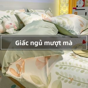 MANCAI | Bộ Chăn Ga Giường Đơn Mùa Hè Lụa Băng Làm Mát