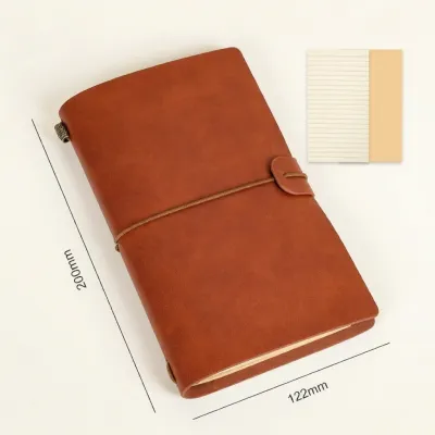 Vintage Travel Diary Notebook Customizable Logo