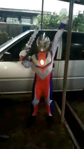 (Ready Stock) Ultraman Boy Kid Children Costume Cosplay Zero Tiga Ginga Geed Orb Grigio Superhero Mask Cape