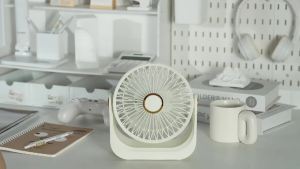 Quạt Để Bàn Di Động Có Thể Điều Chỉnh 3 Tốc Độ Làm Mát Quạt Sạc USB Yên Tĩnh Quạt Tắt Tiếng Cho Bàn Làm Việc Tại Nhà 90 ° Cánh Quạt Xoay Điều Chỉnh Được