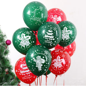20/10Pcs Merry Christmas Latex Balloons Santa Claus Snowflakes Christmas Theme Inflatable Balloon Xmas New Year Party Decoration