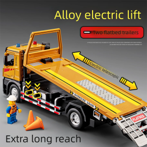 JUANNUO | Large Electric Alloy Rescue Transport Truck Toy