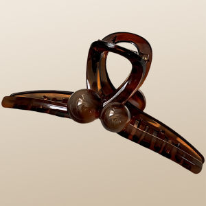 Elegant Bead Claw Clip Womens Stylish Hair Accessories Versatile Shark Clamp Glowing Back of Head Bun Clip Fashionable Hair Grips