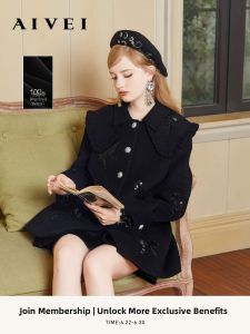 AIVEI | School Sweet Shiny Tweed Coat
