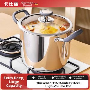 KASHILI | Heavy Duty 316 Stainless Steel Deep Large Capacity Cooking Pot