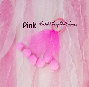 SCRUNCHIE POMPOM SLAYAR IMPORT / KUNCIR BOLA SIFON JUNTAI / IKAT RAMBUT BULU POMPOM SELAYAR / SCRUNCHIE HAIR TIE / PJB7813