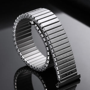 12mm 14mm 16mm 18mm 20mm Stainless Steel Elastic Stretch Strap Metal Expansion Watchband Men Women Silver Gold Replace Bracelets