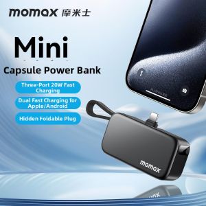 Momax | Portable 3C Certified Plane Approved Power Bank 5000mAh with 20W Fast Charging Built-in Type-C