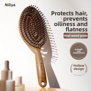 NILIYA | Padded Hollow Massage Comb For Volume and High Scalp Shaping