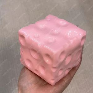 Hot Toys | Jumbo Cheese Cube Stress Ball Big Cheese Shapeable Squeeze Ball Non-Bounce Fidget Toy ASMR Sensory Anti-Stress Christmas Gift